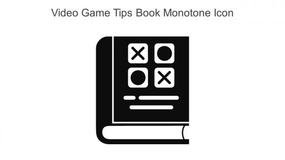 Video Game Tips Book Monotone Icon In Powerpoint Pptx Png And Editable Eps Format