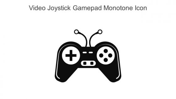 Video Joystick Gamepad Monotone Icon In Powerpoint Pptx Png And Editable Eps Format
