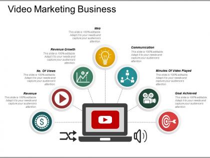 Video marketing business presentation diagrams