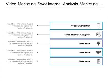 Video marketing swot internal analysis marketing strategy management assessment cpb