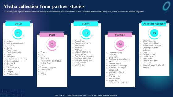 Video On Demand Service Company Profile Media Collection From Partner Studios CP SS V