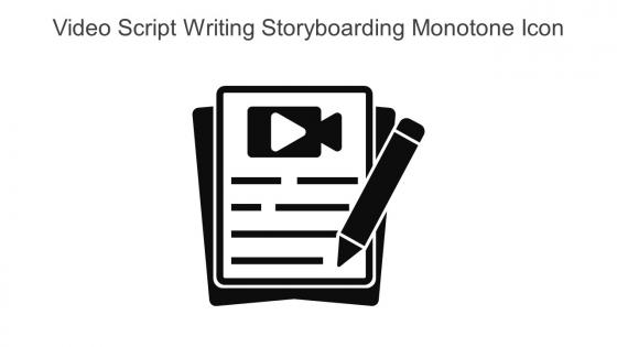 Video Script Writing Storyboarding Monotone Icon In Powerpoint Pptx Png And Editable Eps Format