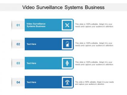 Video surveillance systems business ppt powerpoint presentation styles topics cpb