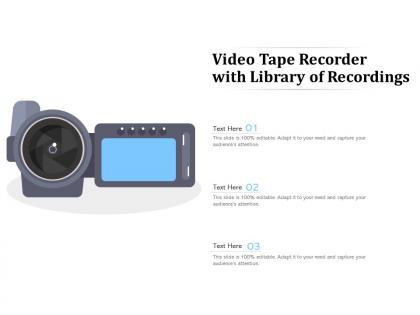 Video tape recorder with library of recordings