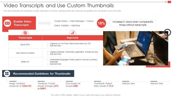 Video Transcripts And Use Custom Thumbnails Youtube Marketing Strategy For Small Businesses