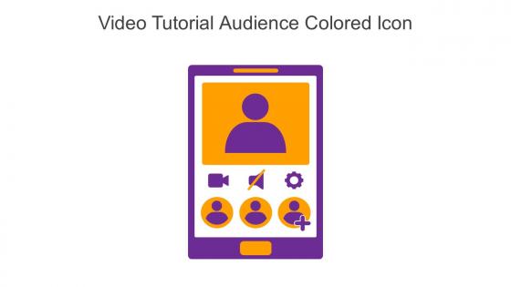 Video Tutorial Audience Colored Icon In Powerpoint Pptx Png And Editable Eps Format