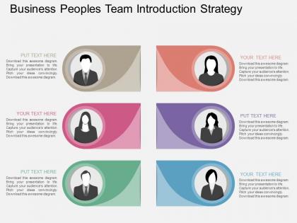 View business peoples team introduction strategy flat powerpoint design