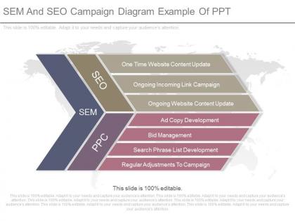View sem and seo campaign diagram example of ppt