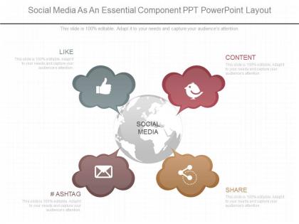 View social media as an essential component ppt powerpoint layout