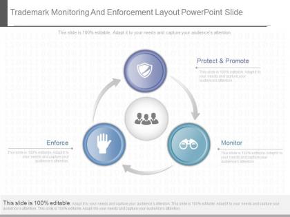 View trademark monitoring and enforcement layout powerpoint slide