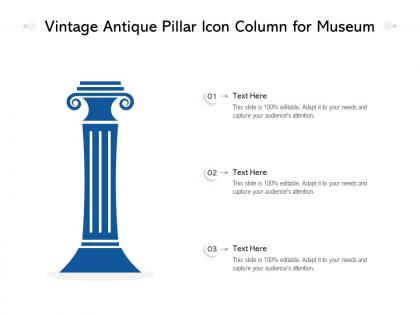 Vintage antique pillar icon column for museum