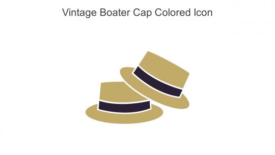 Vintage Boater Cap Colored Icon In Powerpoint Pptx Png And Editable Eps Format
