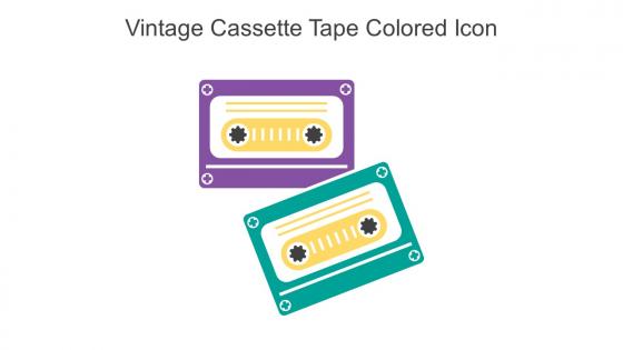 Vintage Cassette Tape Colored Icon In Powerpoint Pptx Png And Editable Eps Format