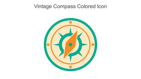 Vintage Compass Colored Icon In Powerpoint Pptx Png And Editable Eps Format