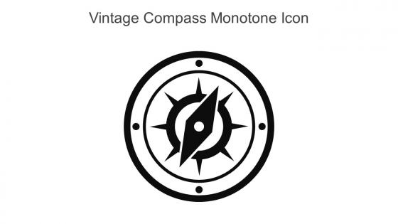 Vintage Compass Monotone Icon In Powerpoint Pptx Png And Editable Eps Format