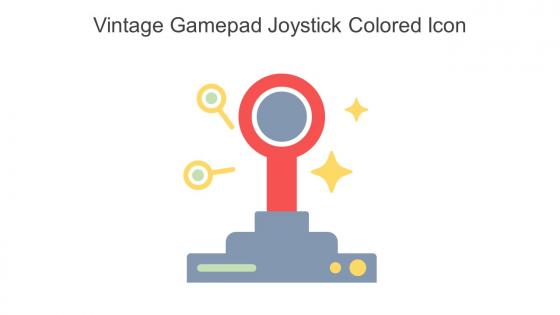 Vintage Gamepad Joystick Colored Icon In Powerpoint Pptx Png And Editable Eps Format
