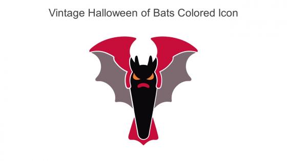 Vintage Halloween Of Bats Colored Icon In Powerpoint Pptx Png And Editable Eps Format