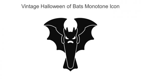 Vintage Halloween Of Bats Monotone Icon In Powerpoint Pptx Png And Editable Eps Format