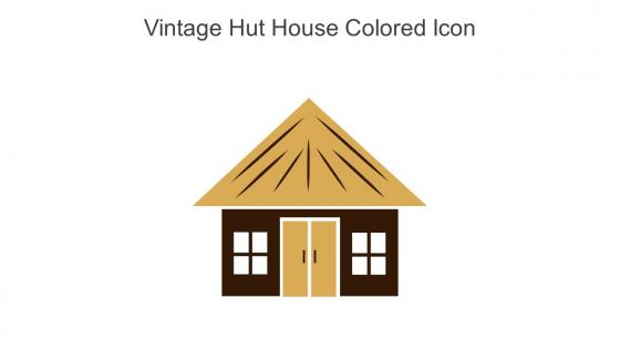 Vintage Hut House Colored Icon In Powerpoint Pptx Png And Editable Eps Format