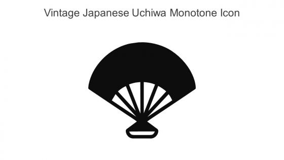 Vintage Japanese Uchiwa Monotone Icon In Powerpoint Pptx Png And Editable Eps Format