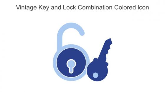 Vintage Key And Lock Combination Colored Icon In Powerpoint Pptx Png And Editable Eps Format