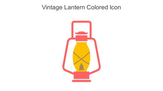 Vintage Lantern Colored Icon In Powerpoint Pptx Png And Editable Eps Format