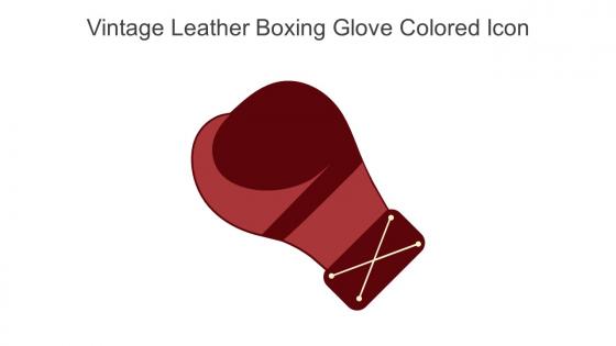 Vintage Leather Boxing Glove Colored Icon In Powerpoint Pptx Png And Editable Eps Format