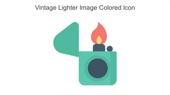 Vintage Lighter Image Colored Icon In Powerpoint Pptx Png And Editable Eps Format