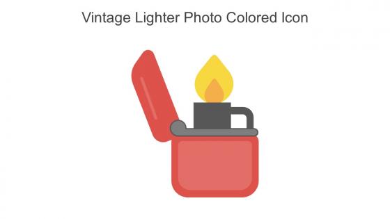 Vintage Lighter Photo Colored Icon In Powerpoint Pptx Png And Editable Eps Format