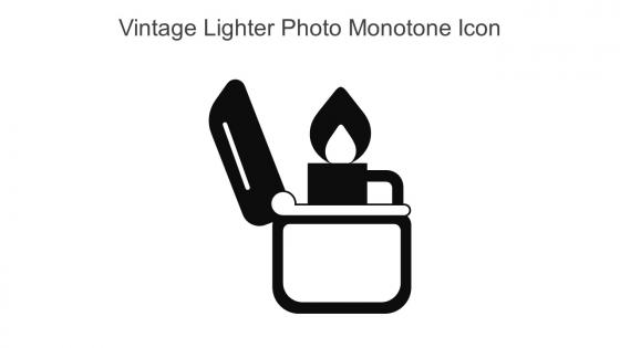 Vintage Lighter Photo Monotone Icon In Powerpoint Pptx Png And Editable Eps Format