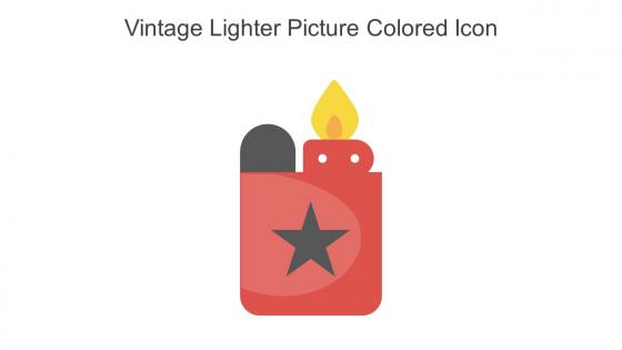 Vintage Lighter Picture Colored Icon In Powerpoint Pptx Png And Editable Eps Format