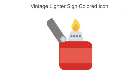 Vintage Lighter Sign Colored Icon In Powerpoint Pptx Png And Editable Eps Format