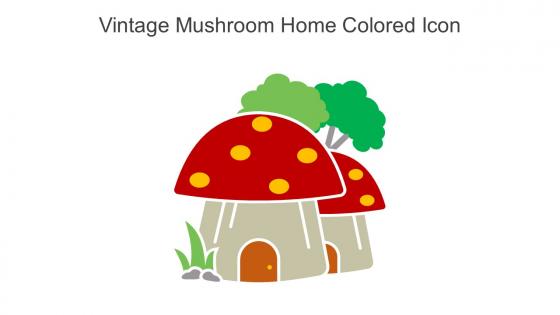 Vintage Mushroom Home Colored Icon In Powerpoint Pptx Png And Editable Eps Format