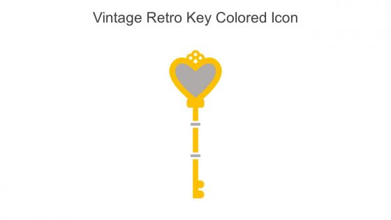 Vintage Retro Key Colored Icon In Powerpoint Pptx Png And Editable Eps Format