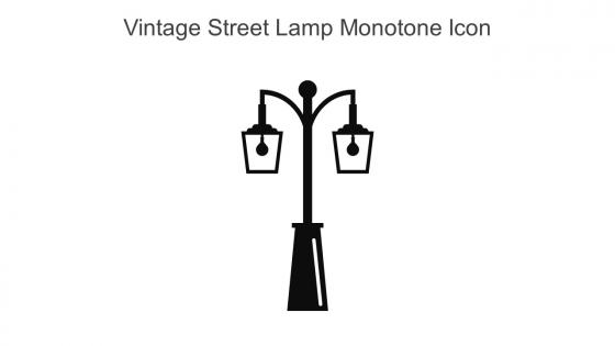 Vintage Street Lamp Monotone Icon In Powerpoint Pptx Png And Editable Eps Format