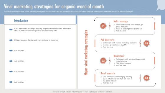 Viral Marketing Strategies For Organic Word Incorporating Influencer Marketing In WOM Marketing MKT SS V