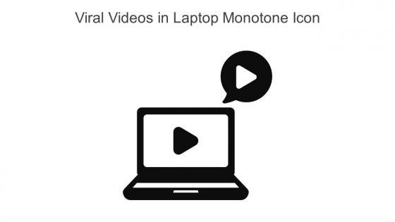 Viral Videos In Laptop Monotone Icon In Powerpoint Pptx Png And Editable Eps Format