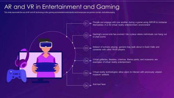 Virtual and augmented reality it ar and vr in entertainment and gaming