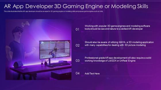 Virtual and augmented reality it ar app developer 3d gaming engine or modeling skills