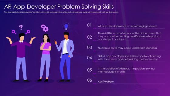 Virtual and augmented reality it ar app developer problem solving skills