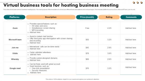 Virtual Business Tools For Hosting Business Meeting