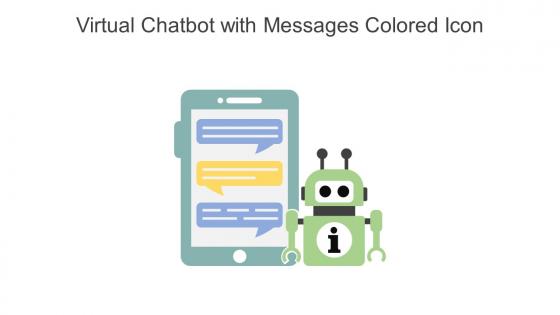 Virtual Chatbot With Messages Colored Icon In Powerpoint Pptx Png And Editable Eps Format