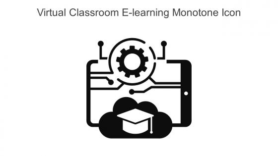 Virtual Classroom E Learning Monotone Icon In Powerpoint Pptx Png And Editable Eps Format