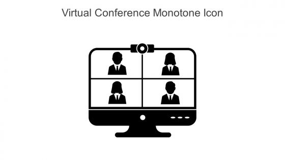Virtual Conference Monotone Icon In Powerpoint Pptx Png And Editable Eps Format