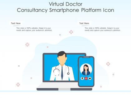 Virtual doctor consultancy smartphone platform icon