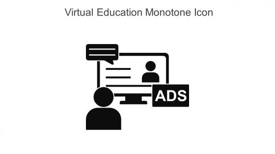 Virtual Education Monotone Icon In Powerpoint Pptx Png And Editable Eps Format