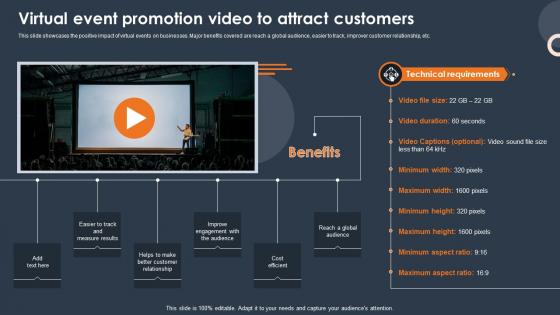 Virtual Engagement Virtual Event Promotion Video To Attract Customers MKD SS