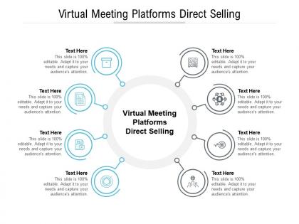 Virtual meeting platforms direct selling ppt powerpoint presentation model visuals cpb