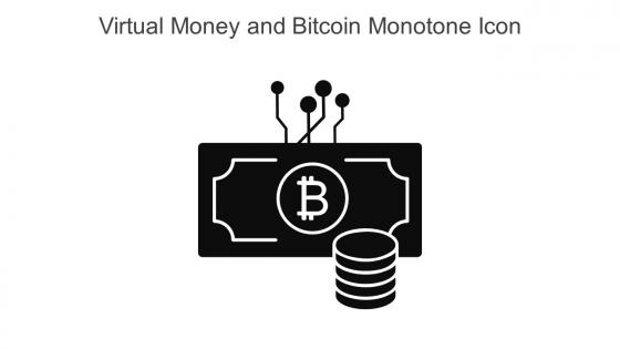 Virtual Money And Bitcoin Monotone Icon In Powerpoint Pptx Png And Editable Eps Format