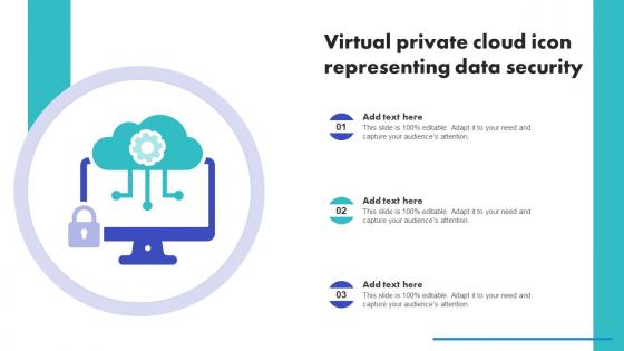 Virtual Private Cloud Icon Representing Data Security